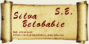 Silva Belobabić vizit kartica